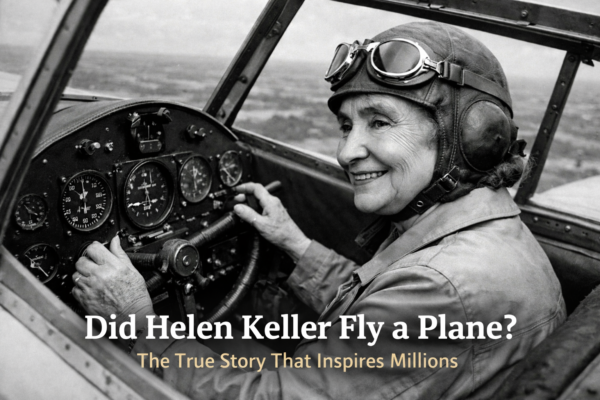 did helen keller fly a plane
